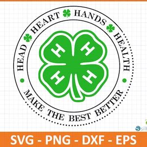 4H Vector,lucky Sign Logo Icon,leaf Clover,svg,png,dxf,eps File,instant ...