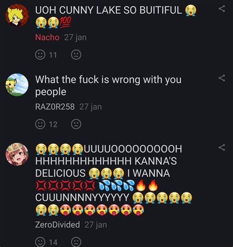 UOH CUNNY LAKE SO BUITIFUL Nacho 27 Jan What The Fuck Is Wrong With You
