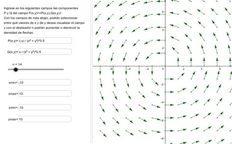 Campos Vectoriales Geogebra