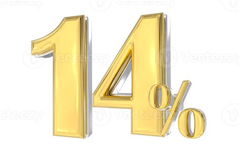 Super Sale With Percent Gold 3d Number 27255648 Png