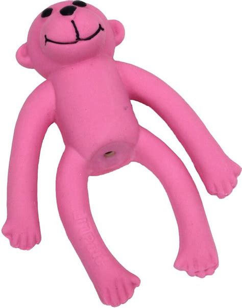 Lil Pals Latex Monkey Dog Toy Pink