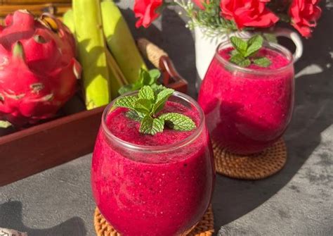 Resep Jus Buah Naga Mix Pisang Oleh Dewi Masitah Cookpad