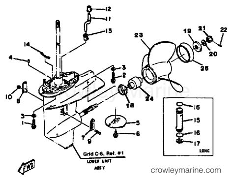 LOWER DRIVE 2 1984 Yamaha Outboard 25hp 25ESN Crowley Marine