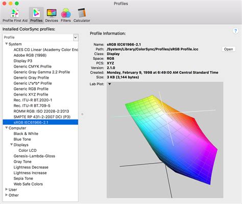 sRGB vs Adobe RGB vs ProPhoto RGB