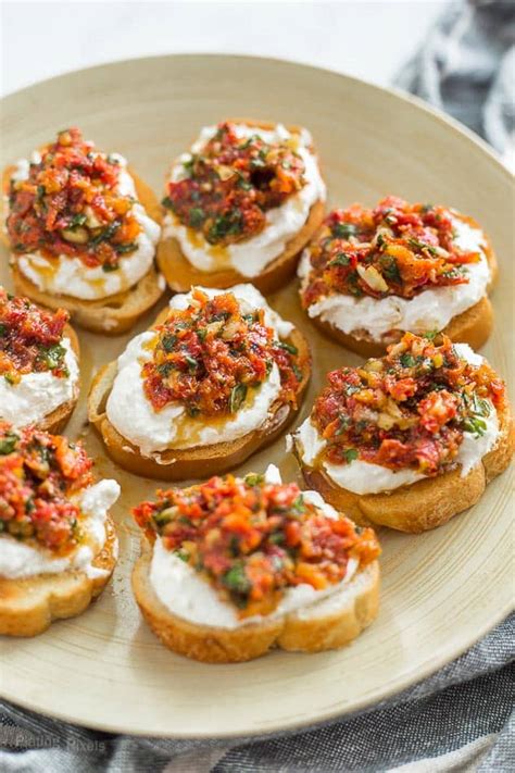 Sun Dried Tomato Ricotta Crostini Plating Pixels