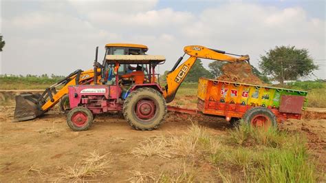 Mahindra Di Power Plus Tractor Stunt With Fully Loaded Trolley