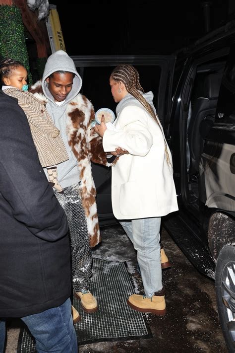 Aap Rocky And Rihanna Shop With Their Boys In Aspen