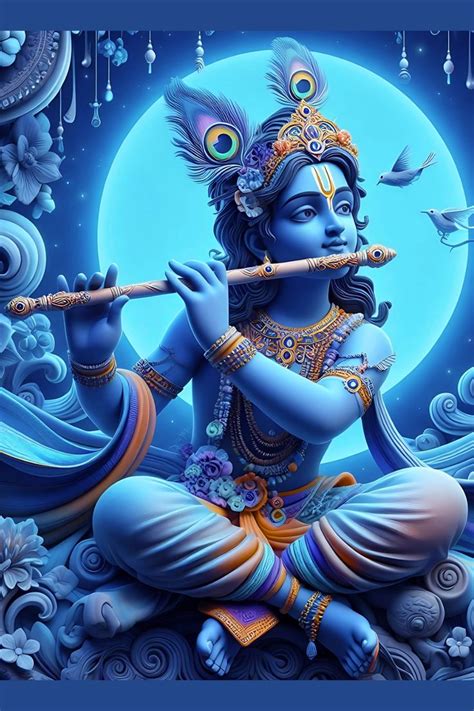 Lord Krishna Playing the Flute HD Wallpapers in 2024 | Lord krishna wallpapers, Krishna flute ...