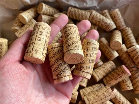 60 Natural Used Wine Corks Ideal For Crafts Premium Real Etsy