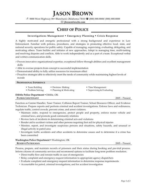 Law Enforcement Resume Templates