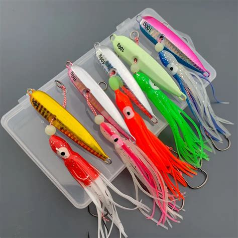 5pcs Inchiku Jigging Lure 40g 60g 80g 100g 120g 150g Sliding Kabura Jig