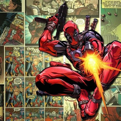 Deadpool Jumping Out Of The Comic Strip Comic Book Wallpaper