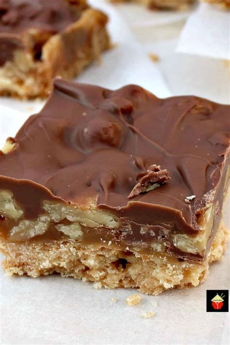 Chocolate Caramel Pecan Bars Lovefoodies