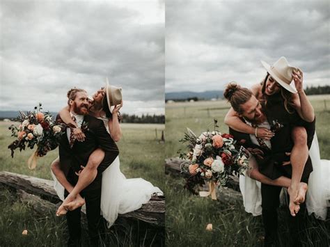 The Bride And Groom Are Hugging Each Other