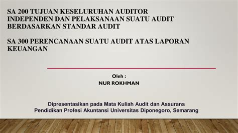 Solution Standar Audit Dan Standar Audit Studypool