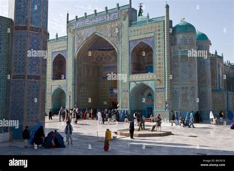 Hazrat Ali Mosque In Mazar I Sharif Afghanistan Where Ali Is Believed