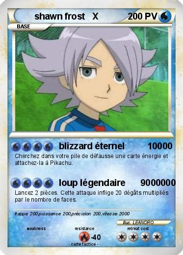 Pokémon shawn frost X 1 1 blizzard éternel 10000 Ma carte Pokémon