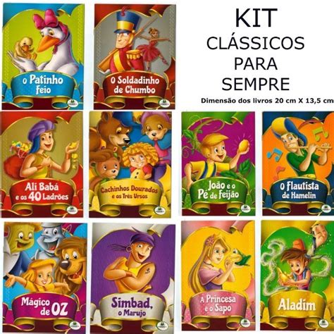 Kit 10 livros Clássicos de Sempre Embalagem Econômica Shopee