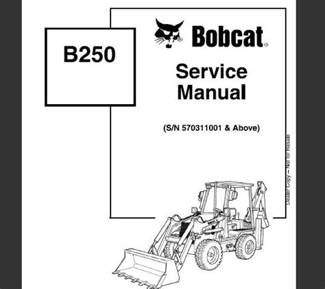 Bobcat B Loader Backhoe Service Repair Manual S N Above