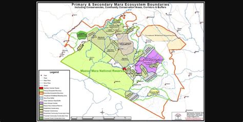 Map Of Masai Mara National Reserve Masai Mara National Reserve Gates