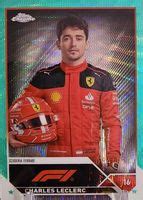 Charles Leclerc 2023 Topps Chrome Formula 1 5 Aqua Wave Refractor 150