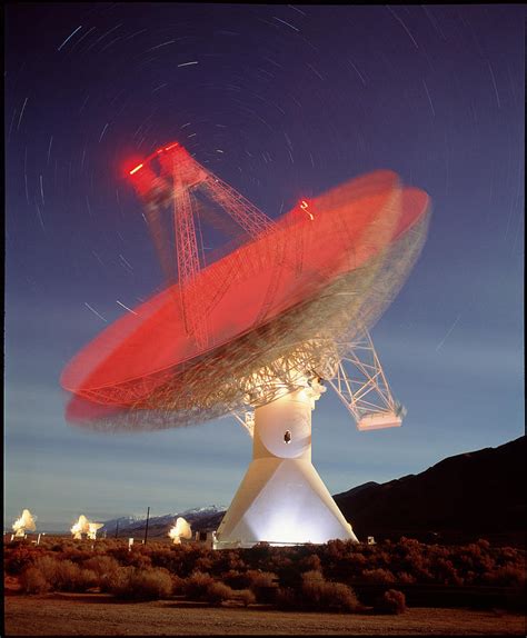 Cosmic Microwave Telescope, Owens Valley, Calif. Photograph by David Nunuk