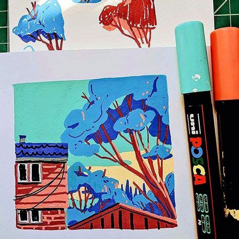 75 Posca ideas | marker art, art inspiration, gouache art