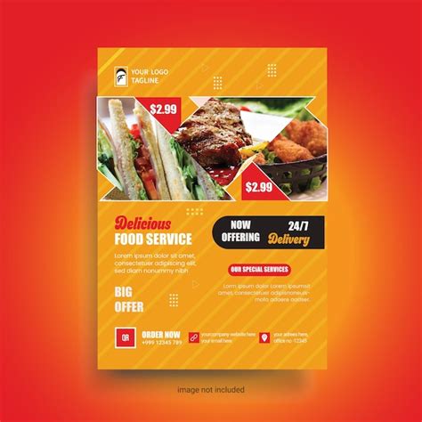 Premium Vector Fast Food Flyer Design Template