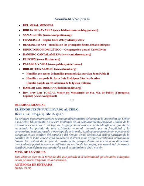 Pdf Ascensi N Del Se Or Ciclo B Del Misal Mensual Ascensi N Del