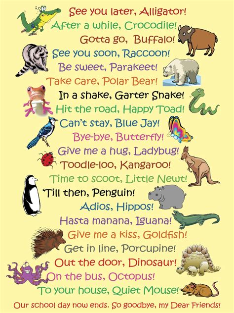 See Ya Later Alligator Classroom Poster Colorful Whimsical & Humorous Good-bye Sayings Good for ...