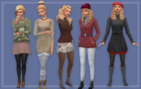 Sims 4 Winter Outfits No Cc