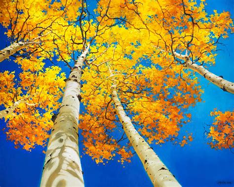 Aspen Tree Original Art Painting Large Oil Aspen Trees Paintings Birch ...