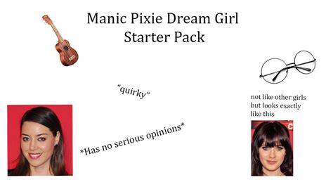 Manic Pixie Dream Girl starter pack : r/starterpacks