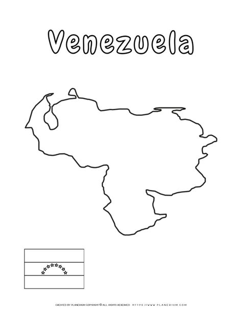 Coloring Page Of Venezuela Map Fun And Educational Activity