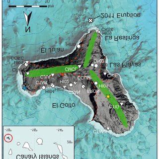 Map Of El Hierro Island With Highlighted The Main Morphological