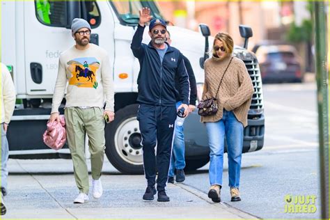 Blake Lively Ryan Reynolds Meet Up With Hugh Jackman On His Birthday