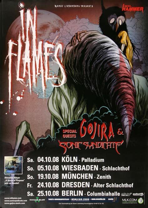 In Flames - Sense Of Purpose, Tour 2008 - Konzertplakat, 22,90