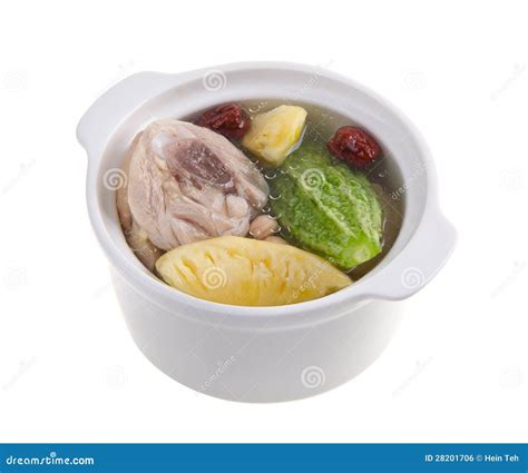 Chicken And Herb Soup Chinese Food Style Stock Photo Image Of