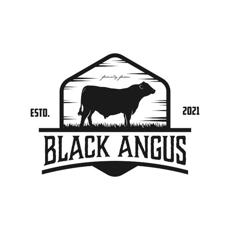 Premium Vector Retro Vintage Angus Cattle Beef Logo Design Inspiration