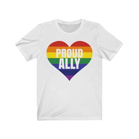 Proud Ally LGBTQ Ally Tee Shirt Gay Pride LGBTQ Shirt Pride Etsy