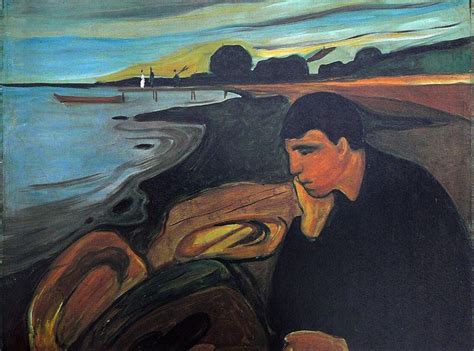 Edvard Munch Melancholy 18941896 Olio Su Tela Edvard Munch Dipinti