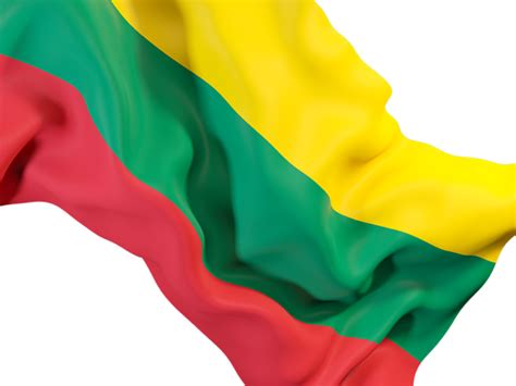 Waving Flag Closeup Illustration Of Flag Of Lithuania