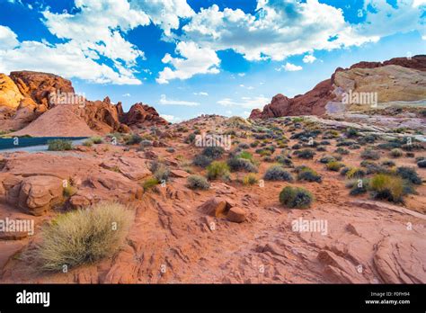 Red Rock Landscape In Valley Of Fire State Park Nevada Usa Stock