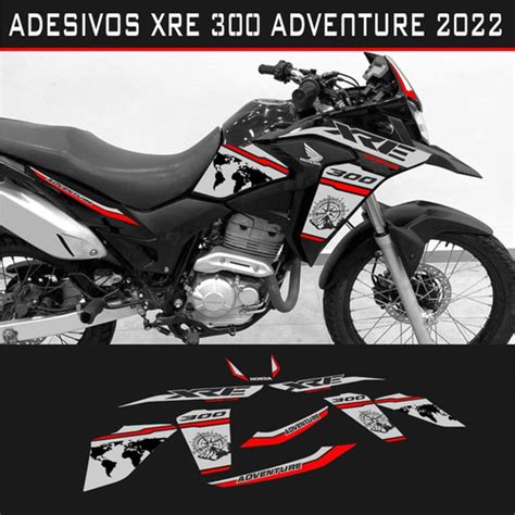 Kit Adesivos Xre 300 Mod 2022 Preta Vermelha Mebuscar Brasil