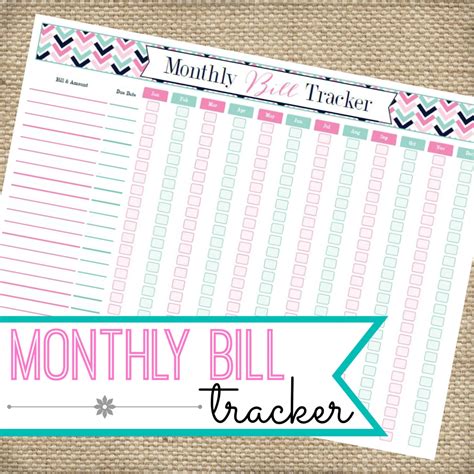 Monthly Bill Organizer Instant Download Printable Pdf Expense Tracker Money Management