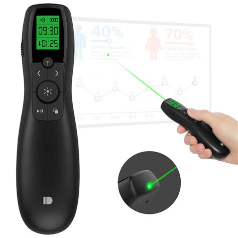 Buy Presentation Clicker, Doosl Wireless Presenter with Green Laser ...