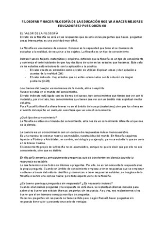 FILOSOFIA DE LA EDUCACION Pdf