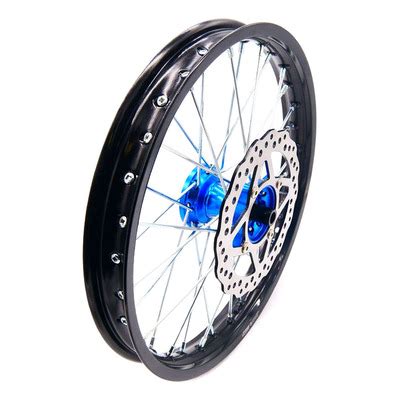 Roue Compl Te Arri Re Alu Ycf X Noir Moyeu Bleu Pi Ces Partie