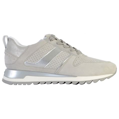 Geox Tennis Basket Basse Gris Argent Femme Des Marques Vous