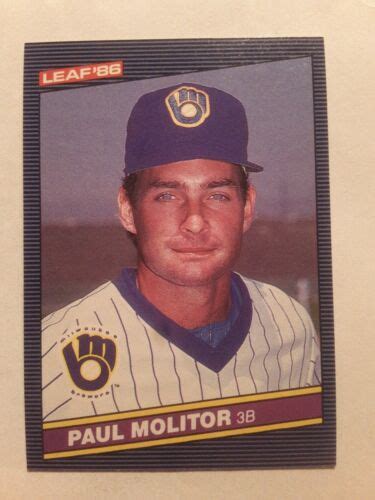 1986 Leaf Donruss PAUL MOLITOR 70 Milwaukee Brewers EBay